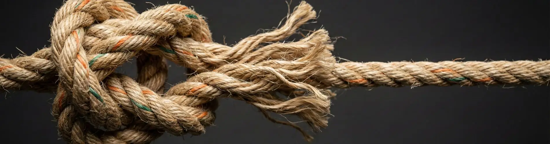 Thick rope untangling from a knot, showing the efficiency of a Fractional Marketing Team